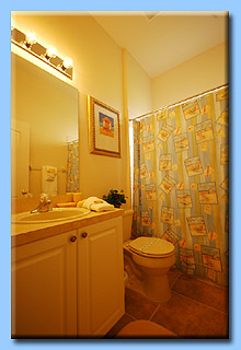 One of the many bathrooms in the Orlando Holiday Villa.