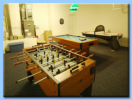 The table football and Snooker Table in the Villa�s games room.