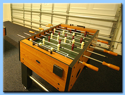 Table Football in the Villa�s games room.
