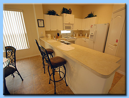 Our holiday Villa has a full kitchen area.