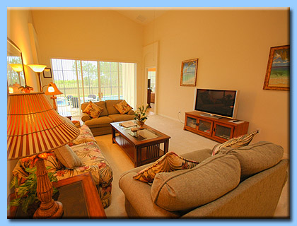 Another view of the living area of the Orlando Holiday Villa.