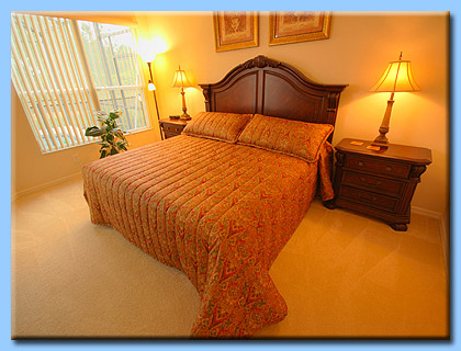 Another shot of the master bedroom in the holiday villa.