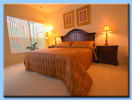 A different angle of the master bedroom in the villa.