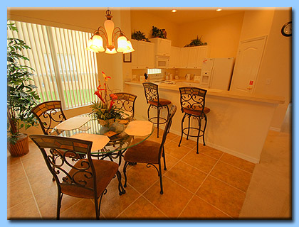 The second dining area, or breakfast area of the Villa.