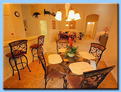 Another view of the small dining / breakfast area of the holiday villa.
