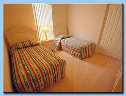 A twin bedroom in our Orlando Villa near DisneyWorld.