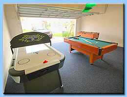 The Holiday Villa has its very own games room.