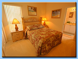 A double bedroom in our Holiday Villa in Orlando near Disney.