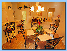 An alternative view of the Villa�s dining area.