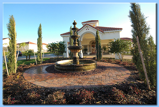 The entrance to the club house of Tuscan Hills, Orlando.